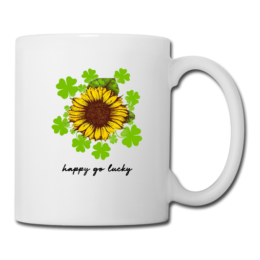 Happy go Lucky Coffee/Tea Mug - white