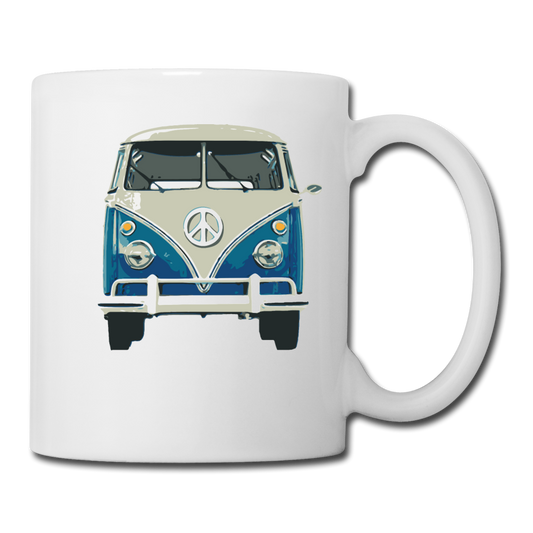 Hippie Van Coffee/Tea Mug - white