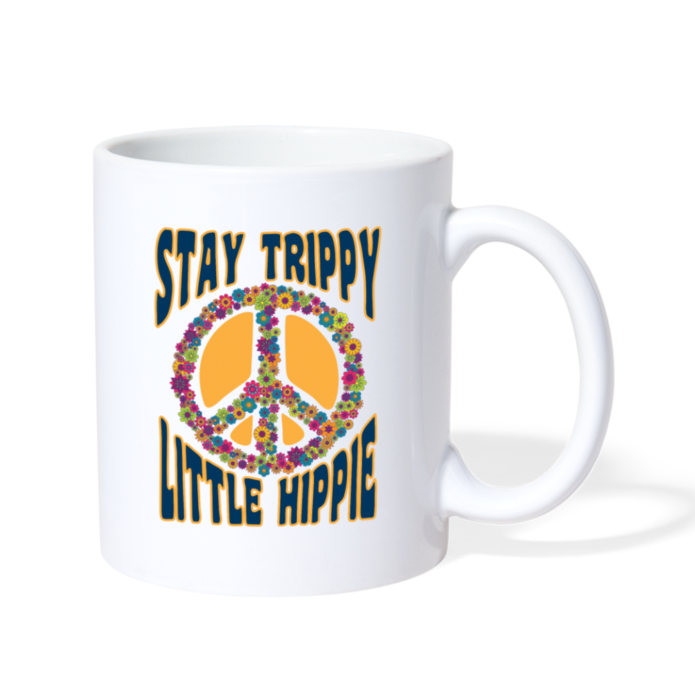 Stay Trippy Little Hippie Coffee/Tea Mug - white