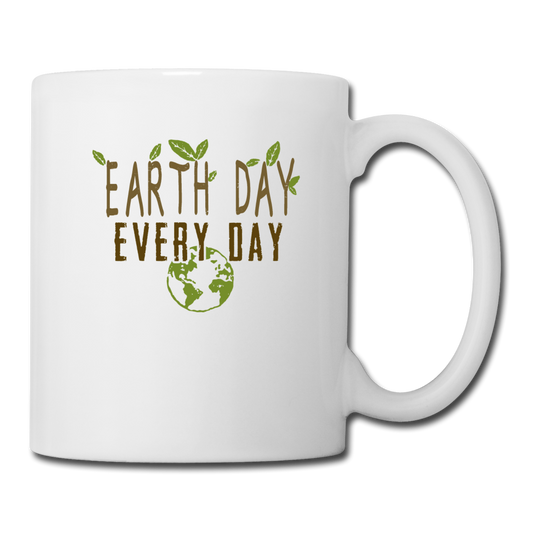 Earth Day Every Day Coffee/Tea Mug - white