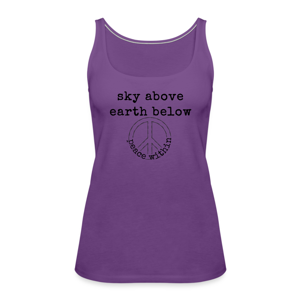 Peace Within Women’s Premium Tank Top - purple