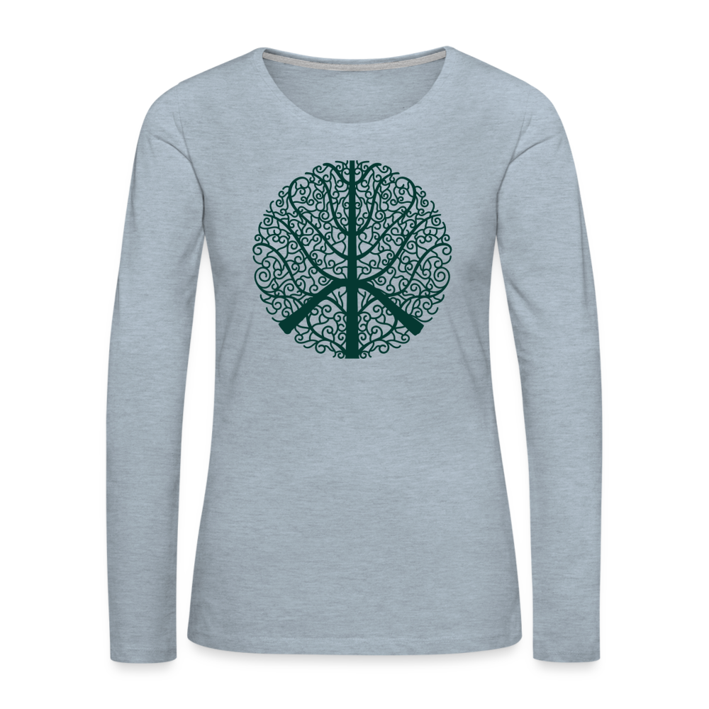Peace in Nature Women's Premium Long Sleeve T-Shirt - heather ice blue