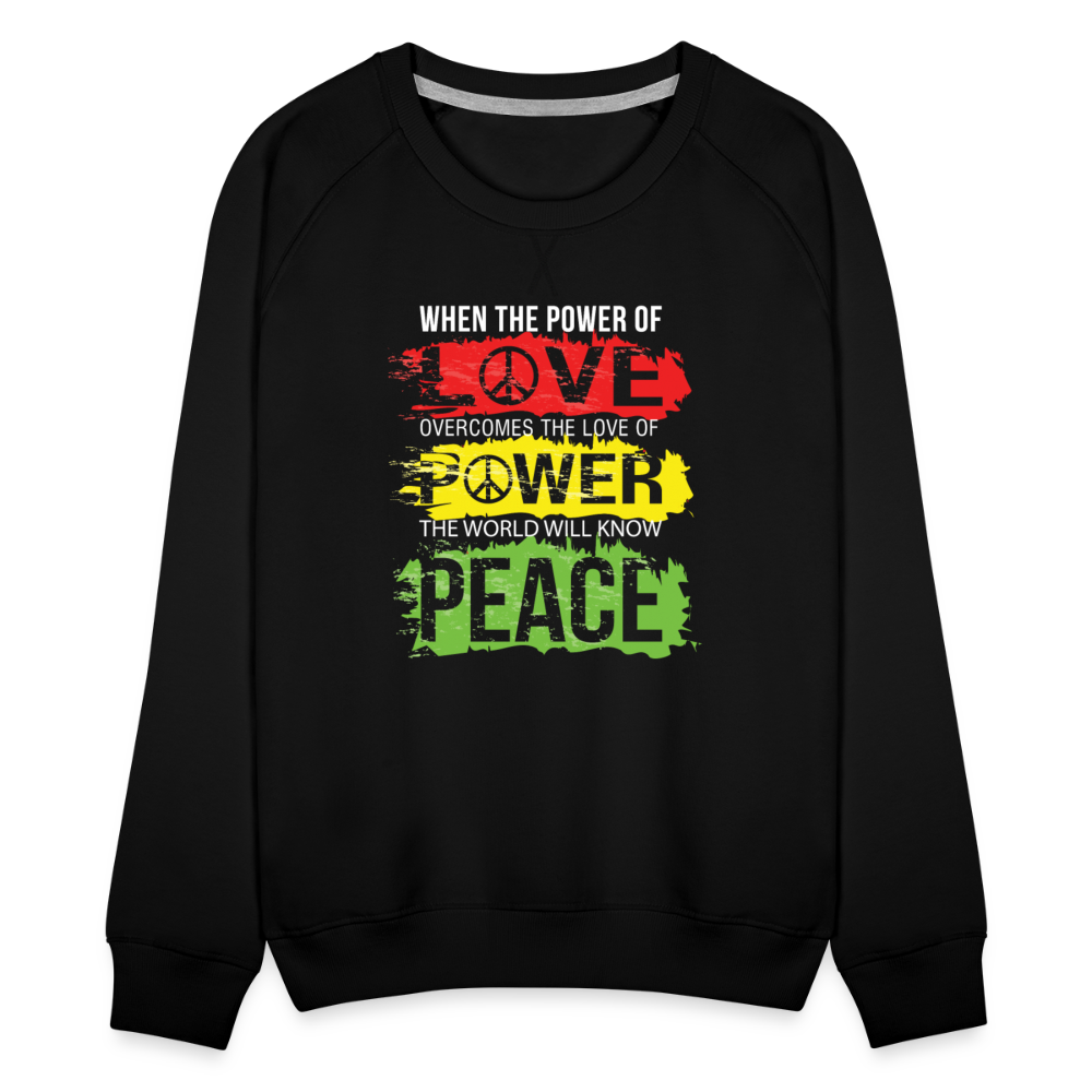 Power Of Love Women’s Premium Sweatshirt - black